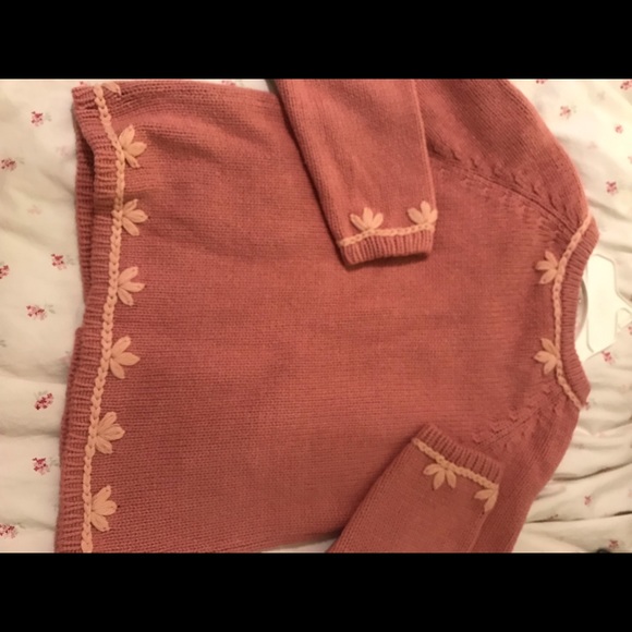 Gorgeous LoveShackFancy cardigan knit sweater with embroidery! Barbie trend 💗 - Picture 11 of 14